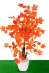 Golden Cart Artificial Maple Tree Big Size II Artificial Maple Tree II 1 Piece II Artificial Plant Big Size II Orange Maple Plant II Without Pot II Home, Office II 5 FEET Height Big Size