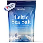 Detox Organica - Celtic Sea Salt 600g - Coarse Light Grey Crystals, Hand-Harvested in France, Rich in 82+ Essential Minerals for Flavor and Health-Seasoning Food with Salt