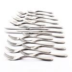 Knork 18/10 Stainless Steel 20 Piece Flatware Set, Matte Silver