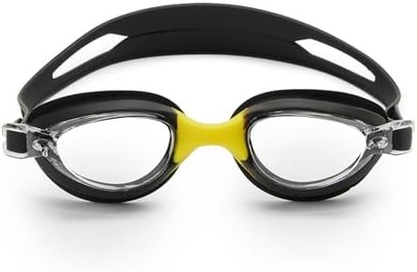 Boldfit Swimming Goggles for Men & Women with Adjustable Strap Anti Fog Goggles for Swimming Men Swimming Goggles for Women Air Tight Swim Goggles UV Protection Training Swim Goggles - BlackYellow