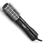 BaByliss Flawless Volume Hot Air Brush - Dry And Style in One, Titanium-Ceramic 38mm Barrel for Smoothness, Ionic Frizz-Control, Black, 2764U