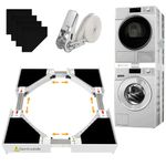 Washer Dryer Stacking Kit, Universal Stacking kit for Washer and Dryer, 29" 28" 27" 26" 25" 24" inch Adjustable Stackable Washing Machine Kit with Ratchet Strap