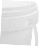 Plastic Storage Bucket with Lid White