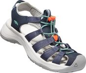 KEEN Women's Astoria West Closed Toe Sandals, Navy/Beveled Glass, 8.5