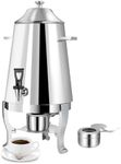 JopaihoVie Coffee Urn with Fuel Holder 3.5 Gal - Stainless Steel Hot Beverage Dispenser for Milk Coffee Tea Water Juice - Coffee Chafer for Parties Catering Commercial Use Home