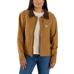 Carhartt Men's Rugged Flex Loose Fit Canvas Detroit Jacket, Carhartt Brown, Medium