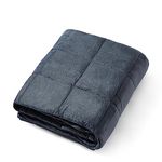 GC GAVENO CAVAILIA Weighted Blanket Adult 6.8 kg, Heavy Weight Quilted Blanket Double Bed, Autism Insomnia Relief Thick Anxiety Blanket, 150x200 Cm, Charcoal