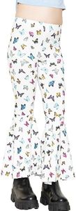 Girl's Bell Bottom Leggings Butterfly Small