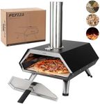 FLYZZA 12 Inch Pellet Pizza Oven, Portable Foldable Stainless Pizza Maker for Outside Camping