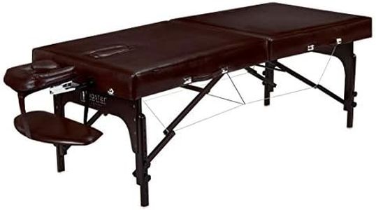 Master Supreme Massage 31 Inch Extra Wide Portable Massage Table, Supreme LX SPA Salon Facial Beauty Bed, Easy Set Up, 3" Thick of Memory Foam, PU Upholstery (Coffee)