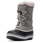 SOREL Youth Unisex Yoot PAC Nylon Waterproof Boots - Quarry, Dove - Size 4