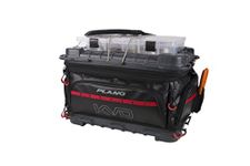 Plano Tackle Storage, KVD Signature Series 3700 Size Tackle Bag, Includes 5 Stowaway Tackle Storage Boxes, No-Slip Molded Bottom Design, Premium Tackle Storage, Black/Grey/Red (PLAB37700)