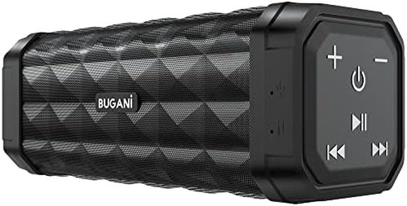 Bluetooth Speaker BUGANI M99 Speaker Bluetooth Wireless, 100ft Wireless Range, Louder Volume, Stereo Sound, Amazing Bass 24H Playtime, IPX5, Built-in Mic, Wireless Speaker for Home, Outdoor, Travel