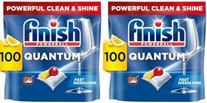 Finish Quantum Dishwashing Tablets Lemon Sparkle 100 Tablets Pack of 2