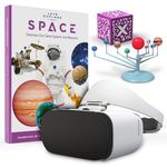 Let's Explore Space VR Headset for Kids & Adults, STEM Educational Virtual Reality Headsets/AR Glasses VR Set for Android Smartphones & iPhone