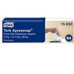 Tork 15850 Xpressnap Extra Soft Napkins N4 / Suitable for N4 Interfold Napkin System Dispensers/White / 2-Ply / 8 x 1000 (10.7 x 16.5 cm)