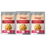 OKHLI MUSAL BRAND Potato Chips | Fast Falahari Farali Falhari Alu Potato Wafers | Aloo Wafers Aloo Chips Vrat Upwaas Navratri Namkeen Snack Tasty Yummy Snack Healthy Snack with Lahore Salt-900g*3Pack