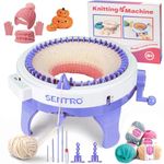 BZVV Knitting Machine for SENTRO 48 Needles Smart Knitting Crochet Machine with Row Counter for Adults and Beginners, Knitting Board Rotating Double Loom, Weaving Loom Machine Kit New Year Gifts