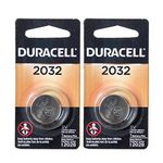 2X Duracell DL2032 3V Lithium Coin Cell Battery CR2332, BR2332, DL2032, SB-T15, 2032, EA2032C, ECR2032, L14, L2032, LF1/2V, BR2032