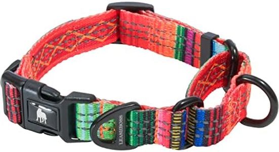 Leashboss - Collare martingala per cani, in nylon riflettente, per cani di taglia grande, media e piccola, collare anti-trazione per addestramento animali domestici, fibbia a sgancio rapido, collare
