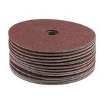 sourcing map 25pcs 80 Grit Aluminum Oxide Resin Fiber Discs 4"x5/8" Metal Sanding Grinding Discs for Angle Grinding Machine Polishing and Grinding Metals, Wood, and Fiberglass