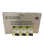 RAN Premium Seaweed Snacks, Authentic Korean Lavered Roasted Seaweed, 36x3 Seaweed Snack Packs, 15g Each, Total 540g, Experience the Irresistible Crunch Infused with a Delicious Flavor, Healthy Snack