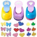 Paper Puncher Embossing Machine Handmade Crafts Paper Cutting Card DIY Craft Shaper Puncher Set for Scrapbooking, Crafting, Card Making, Kids Kindergarten Teacher Office Supplies, Christmas Gift (A)