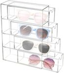 Glasses Storage Box Acrylic Transparent 4-Layer Display Rack Dustproof Glasses Case