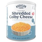 Augason Farms Freeze Dried Shredded Colby Cheese Can, Emergency Food Supply, Everyday Meals, 30 Servings