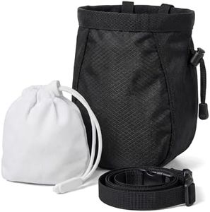 YERGOFE Climbing Chalk Bag for Rock Climbing - with Chalk Ball - Adjustable Black Chalk Bag Bouldering for Rock Climbing Equipment