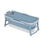 Iconique Portable Bath | Portable Sauna, Shower, Cold Plunge Pool, Outdoor Pool, Ice Bathtub | 142cm x 60cm x 58cm | for Adults, Children, Pets | Blue