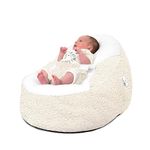 rucomfy Beanbags Snug Oat Gaga Baby Bean Bag Support Chair with Safety Harness Straps for 0-6 Month Old - Pre Filled Safe Cuddle Soft Recliner Seat Lounger for Newborn Babies - Machine Washable