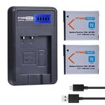 PowerTrust 2X NP-BN1 NPBN1 Li-ion Battery + LCD USB Charger for Sony CyberShot DSC-WX5 DSC-WX9 DSC-WX50 DSC-WX70 DSC-WX150 DSC-W330 DSC-W510 DSC-W530 DSC-W560 DSC-W570 DSC-W610 DSC-W620 DSC-W650