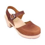 Lotta From Stockholm Highwood Clogs in Brown Oiled Nubuck EUR 39