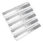 Hisencn Universal Replacement Heavy Duty Adjustable Stainless Steel Heat Plate, Heat Tent, Flavorizer Bar, Burner Cover, Flame Tamer for Brinkmann Gas Grill, Extends from 11.75" up to 21" L,5 Pack