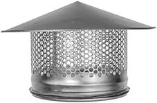 8 Inch / 200 mm Round Roof Rain Cap HVAC Vent Galvanized Steel All Weather Rain Cap Roof Top Round Roof Vent with Rubber Gasket for Perfect Insulation Vent Cover (8'' Inch)