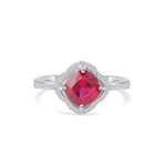 Ornate Jewels 925 Silver Red Ruby American Diamond Ring for Women and Girls | With Certificate of Authenticity & 925 Stamp | Life-time Warranty*