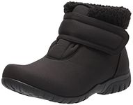 Propet Women's Dani Strap Snow Boot, Black, 11 X-Wide