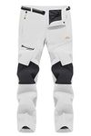 MAGCOMSEN Men's Outdoor Thick Workout Pants Cargo Combat Military Trousers Softshell Walking Trousers White