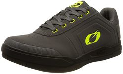 O'Neal | Mountain Bike Shoes | MTB Downhill Freeride | Vegan | SPD Pedal Plate Compatible, Upper: Durable and Lightweight PU, Breathable | Pinned SPD V.22 Shoe | Adult | Grey Neon Yellow | 43