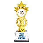 Gifts Bucket Teachers Day Gift Best Math Teacher Star Award Trophy_9.75 x 3.50 x 2.50 inches Gift for Sir, Mam, Principal, Science Hindi Match English Physics Teacher