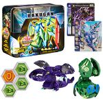 Bakugan Legends, Baku-tin, Gargonoid X Webam (Exclusive Bakugan), Mystery Core, 2 Gate Cards, 4 Baku-Cores, Collectible Action Figures, Ages 6 and Up