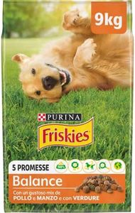 Purina Friskies Balance Crocchette Cani con Pollo, Manzo e Verdure 9 kg