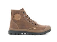 Palladium, Pampa Hi Wax, Sneaker unisex, Brown, 5 UK