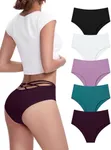 FallSweet High Waisted Underwear for Women Criss Cross Back Comfy Briefs Panties Pack(mixcolor2, XX-Large)