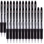 24pcs RIANCY Fine point Black Gel Ink Pen Premium Black Gel Pens for Smooth Writing Retractable Rollerball Pen for Office School Note Taking class drawing Art Stationery Supply 0.5mm tip