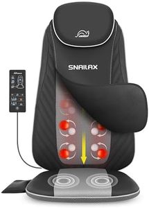 Snailax Back Massager with Soothing Heat, Upgraded Electric Massager for Back and Neck, Deep Tissue Kneading Full Body Massage Chair, Home, Office Use, Gifts for Men, Women