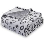 SOCHOW Uragiri Flannel Fleece Throw Blanket, Lightweight Super Soft Cozy Plush Bed Blanket, 127cm × 150cm, Black Leopard