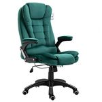 Cherry Tree Furniture Executive Recline Extra Padded Office Chair (Green Velvet)