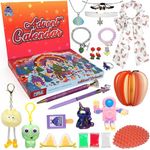 Gifts for Girls 2019 Advent Calendar, with 24 unique gifts including Unicorn Accessories, Hair Clips, Stamps for Kids, Cute Bracelets, a Large Hair Bow & Much More! Great Countdown Calendars for Girls